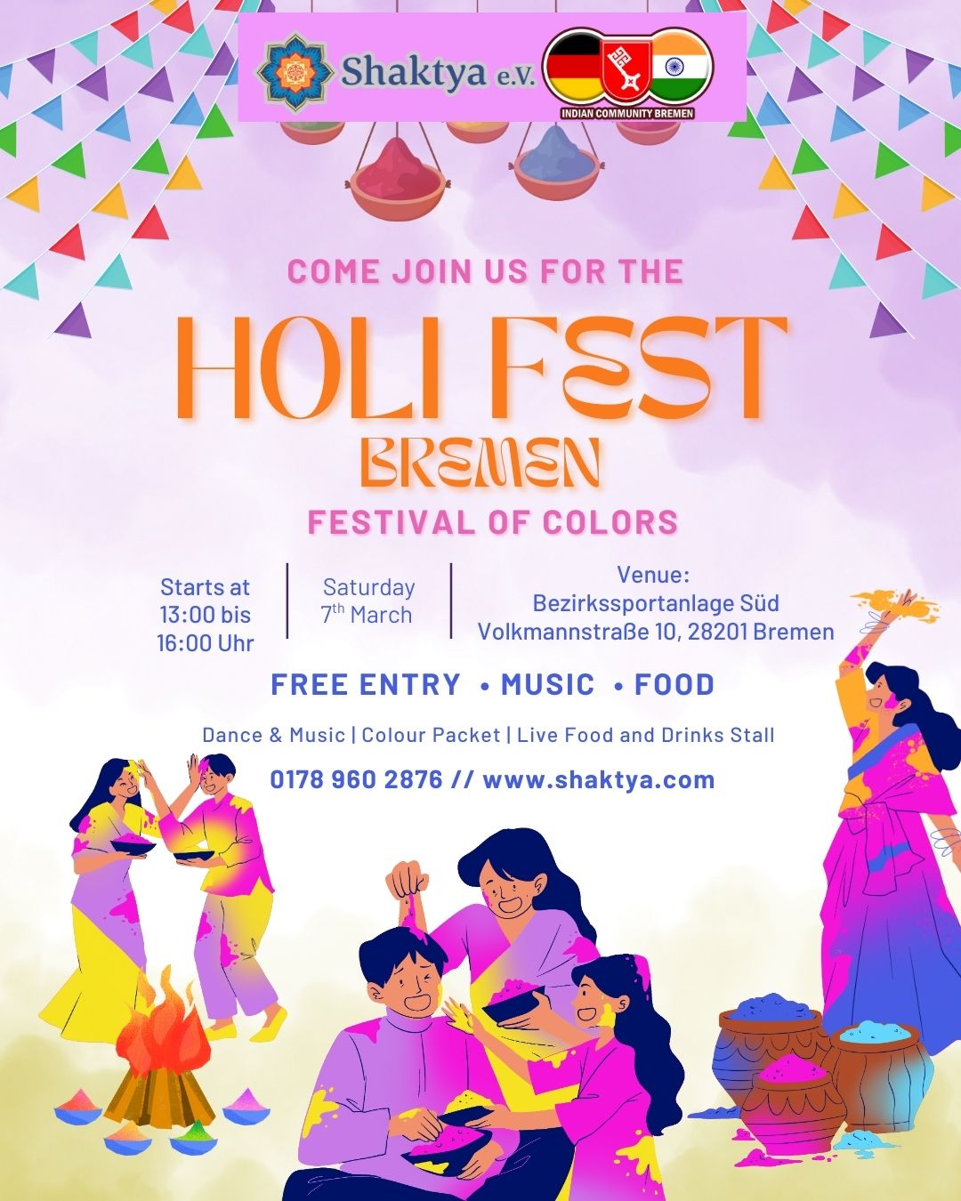 Holi Fest 2026 in Bremen: Farbenfrohes Zeichen für Vielfalt, Gemeinschaft und interkulturellen Dialog